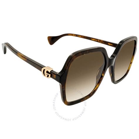 gucci square metal sunglasses|gucci brown square ladies sunglasses.